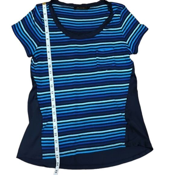 The Limited Women's Blue Striped Pocket Tee Size Medium - Picture 9 of 12